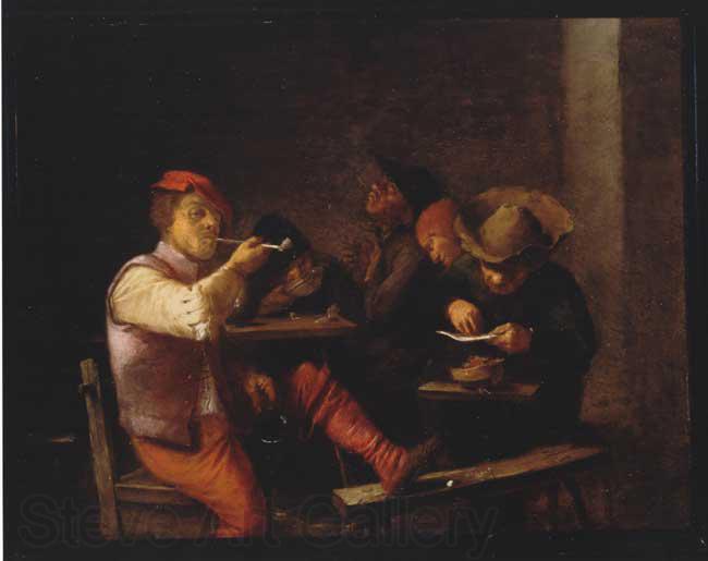 Adriaen Brouwer Smokers in an Inn.